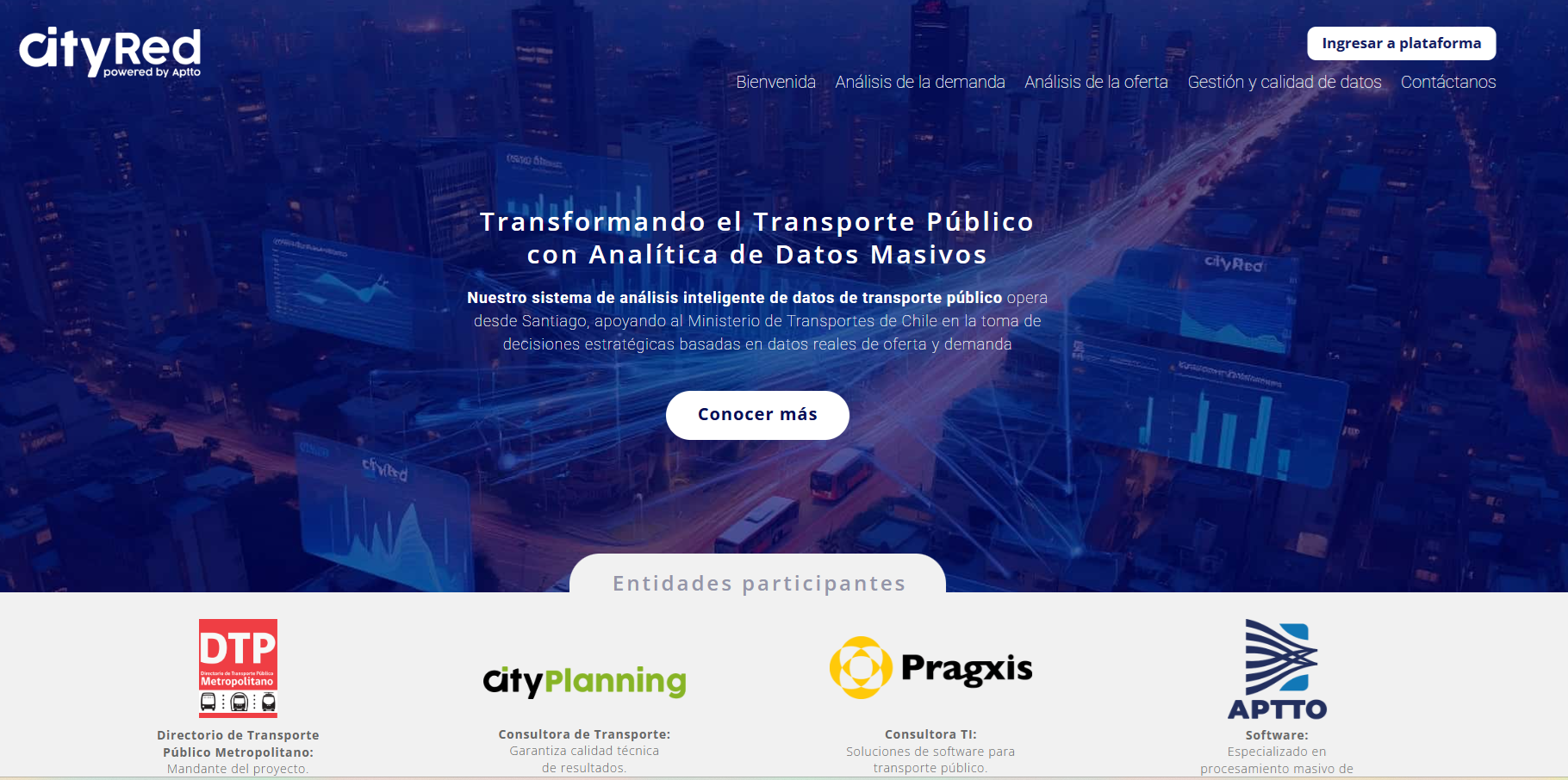 Página principal de CityRed